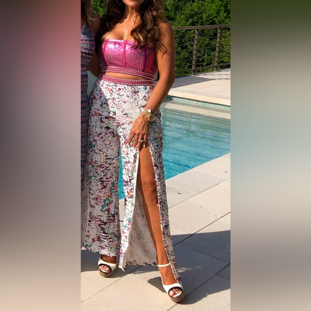 Vibrant Pink and Multicolor Women's Jumpsuit